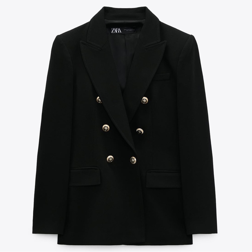 Tailored Double Breasted Zara Black Blazer